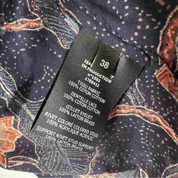 Isabel Marant Floral Ruffle Sleeve Top | Size 38 | US Size 6 - Picture 12 of 12